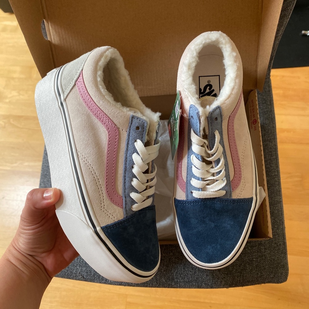 VANS Old Skool Sherpa Platform Shoes